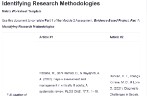 Identifying Research Methodologies