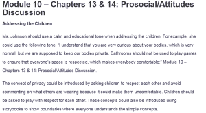 Module 10 – Chapters 13 & 14: Prosocial/Attitudes Discussion