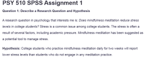 PSY 510 SPSS Assignment 1