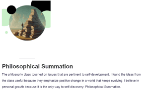 Philosophical Summation