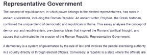 Representative Government