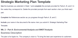 Strategic Marketing Plan Template