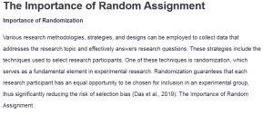 The Importance of Random Assignment