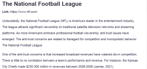 The National Football League