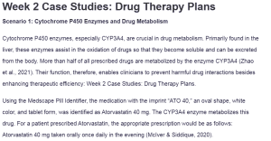 Week 2 Case Studies: Drug Therapy Plans
