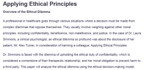 Applying Ethical Principles