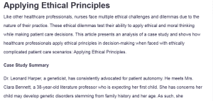 Applying Ethical Principles