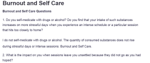 Burnout and Self Care