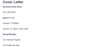 Cover Letter