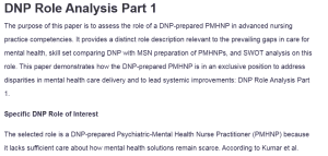 DNP Role Analysis Part 1