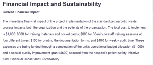 Financial Impact and Sustainability