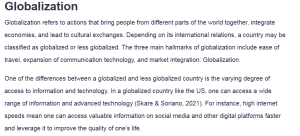 Globalization