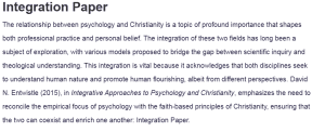 Integration Paper