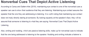 Nonverbal Cues That Depict Active Listening