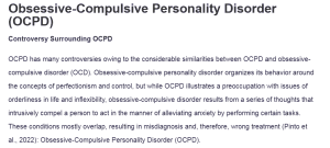 Obsessive-Compulsive Personality Disorder (OCPD)