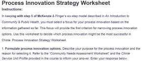 Process Innovation Strategy Worksheet