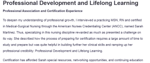 Professional Development and Lifelong Learning