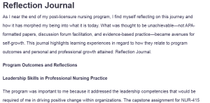 Reflection Journal