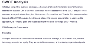 SWOT Analysis