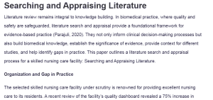 Searching and Appraising Literature