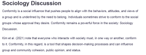 Sociology Discussion