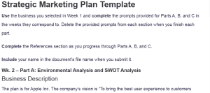 Strategic Marketing Plan Template