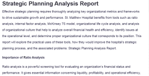 Strategic Planning Analysis Report