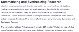 Summarizing and Synthesizing Research