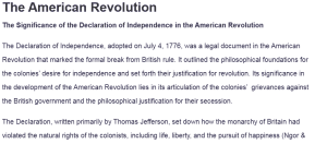 The American Revolution