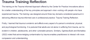 Trauma Training Reflection