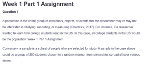 Week 1 Part 1 Assignment