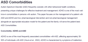 ASD Comorbidities