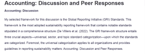 Accounting: Discussion and Peer Responses