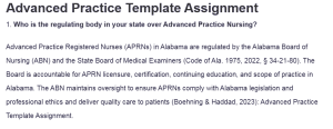 Advanced Practice Template Assignment