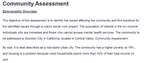 Community Assessment