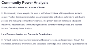Community Power Analysis