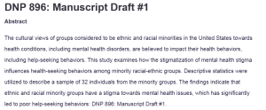 DNP 896: Manuscript Draft #1