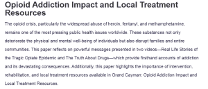 Opioid Addiction Impact and Local Treatment Resources