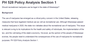 PH 528 Policy Analysis Section 1