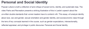 Personal and Social Identity
