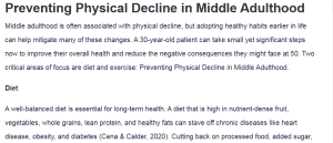 Preventing Physical Decline in Middle Adulthood