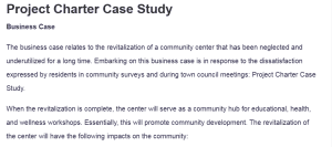 Project Charter Case Study