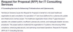 Request for Proposal (RFP) for IT Consulting Services