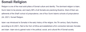 Somali Religion