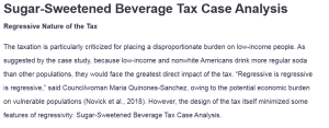 Sugar-Sweetened Beverage Tax Case Analysis