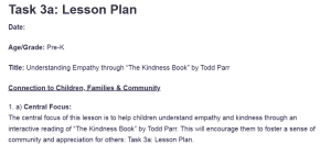 Task 3a: Lesson Plan