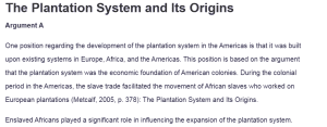 The Plantation System and Its Origins