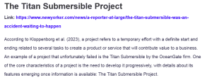 The Titan Submersible Project