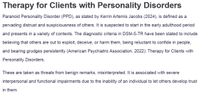 Therapy for Clients with Personality Disorders