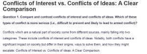 Conflicts of Interest vs. Conflicts of Ideas: A Clear Comparison